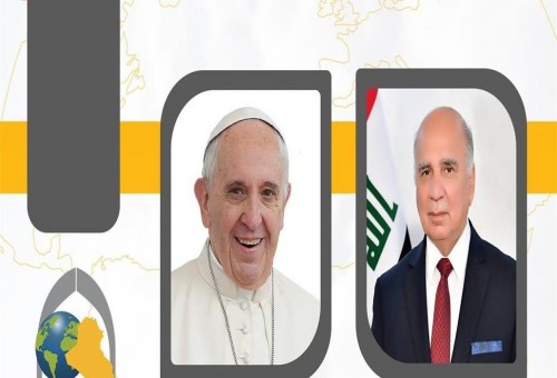 وزير الخارجية يبحث مع البابا فرنسيس مخرجات زيارته الى العراق